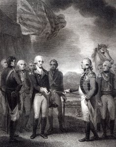 Surrender of Lord Cornwallis at Yorktown, 1781 by English School